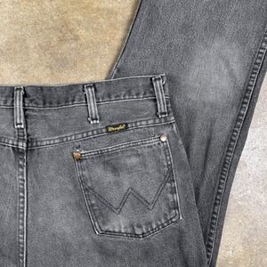 Vtg Wrangler Jeans Men's 34x28 Black 0936BLK USA Made 80s 90s‎ true vintge